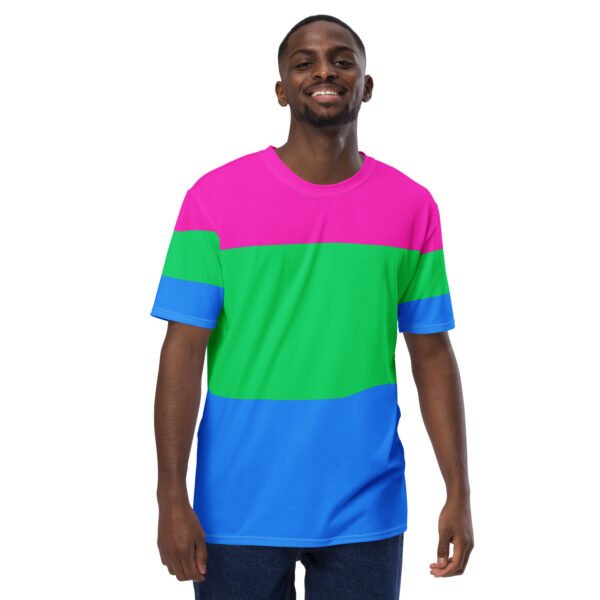 Polysexual Flag LGBTQ T- Shirt Men's Size