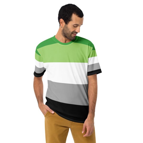 Aromantic Flag LGBTQ T- Shirt Men's Size