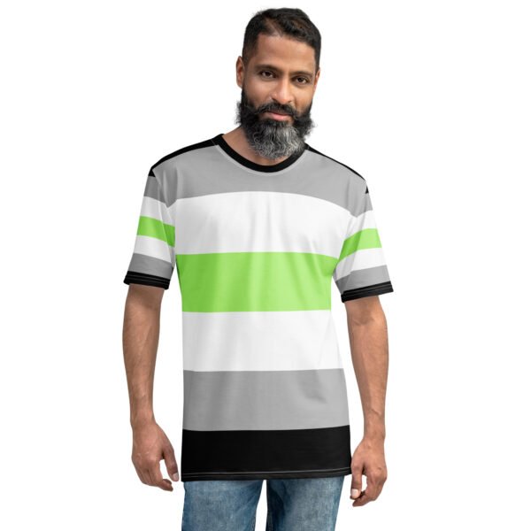 Agender Flag LGBTQ T- Shirt Men's Size