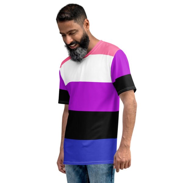 Genderfluid Flag LGBTQ T- Shirt Men's Size - Image 4