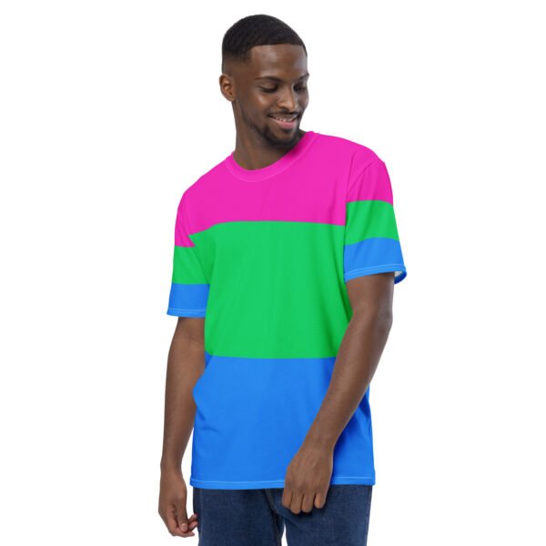 Polysexual Flag LGBTQ T- Shirt Men's Size - Image 5
