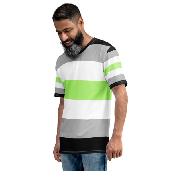 Agender Flag LGBTQ T- Shirt Men's Size - Image 4