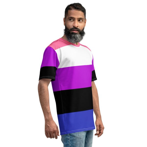 Genderfluid Flag LGBTQ T- Shirt Men's Size - Image 5