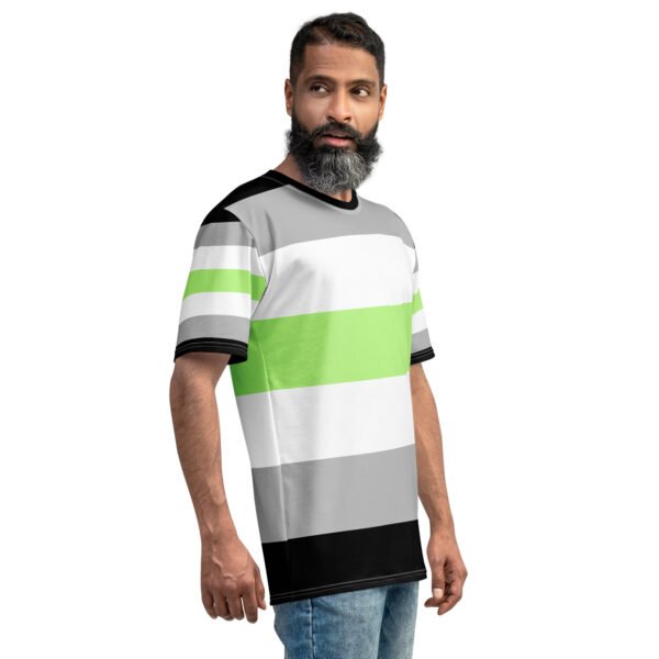 Agender Flag LGBTQ T- Shirt Men's Size - Image 5