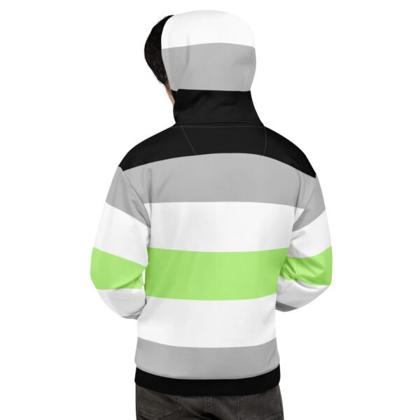 Agender Flag LGBTQ Hoodie Unisex Size - Image 2