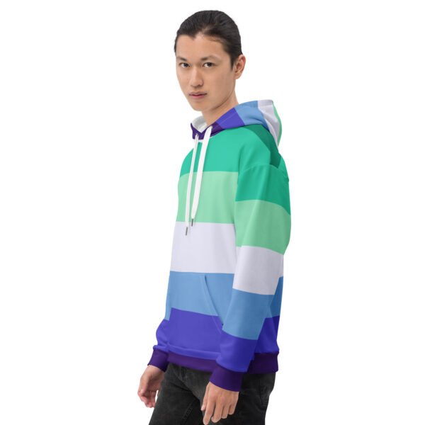 Gay Flag LGBTQ Hoodie Unisex Size - Image 3