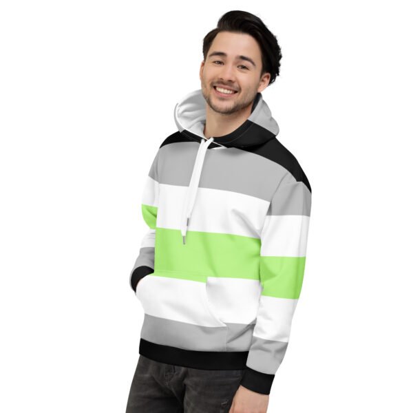 Agender Flag LGBTQ Hoodie Unisex Size - Image 4