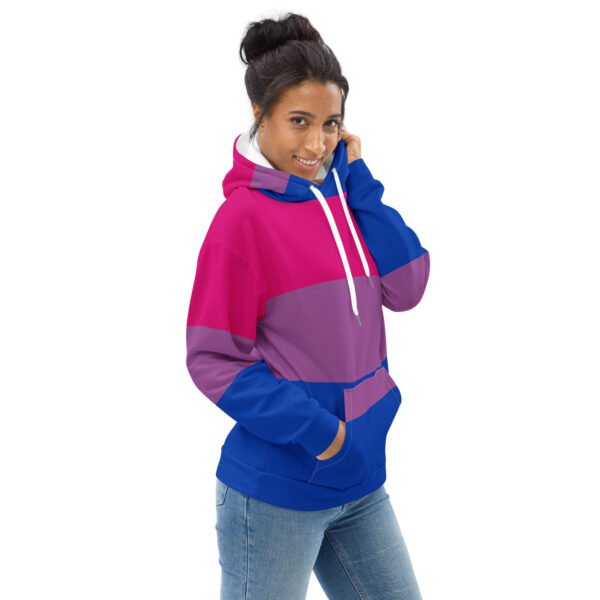 Bisexual Flag LGBTQ Hoodie Unisex Size - Image 2