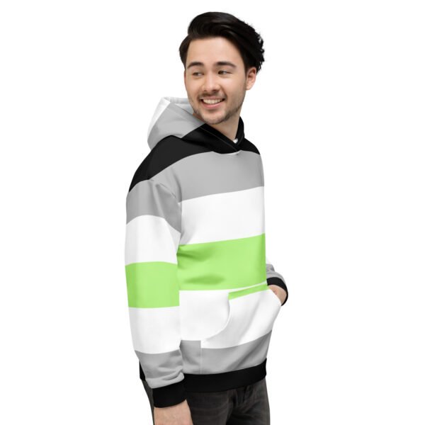 Agender Flag LGBTQ Hoodie Unisex Size - Image 5