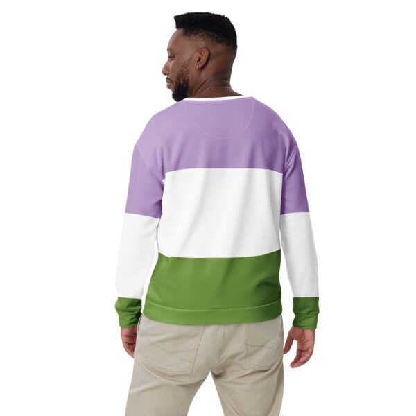 Gender Queer Flag LGBTQ Sweatshirt Unisex Size - Image 2