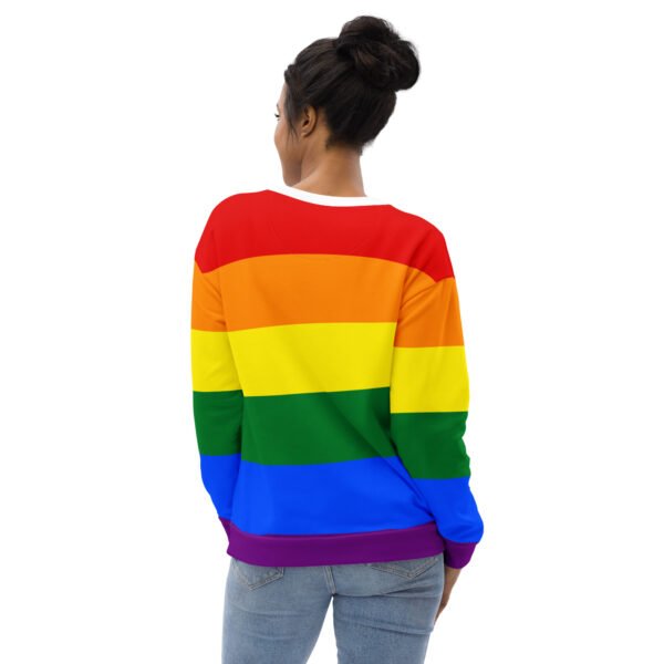 Rainbow Pride Flag LGBTQ Sweatshirt Unisex Size - Image 2