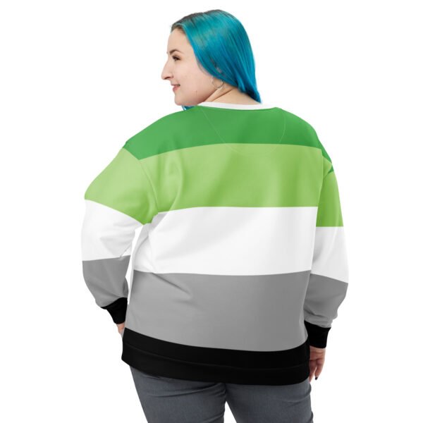 Aromantic Flag LGBTQ Sweatshirt Unisex Size - Image 2