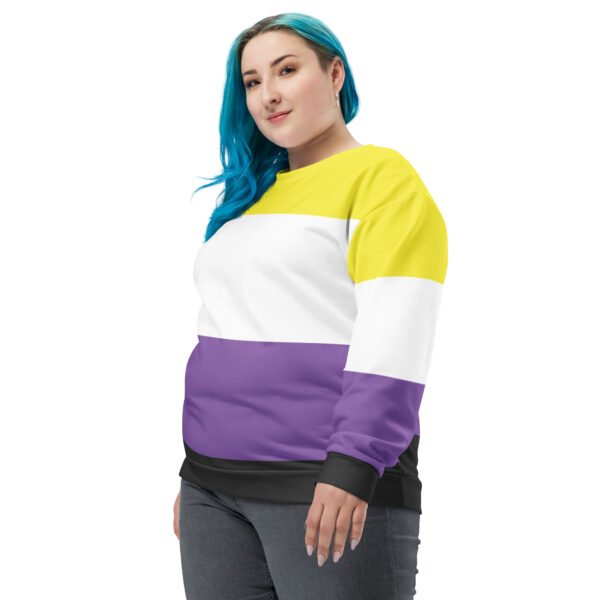 Non Binary Flag LGBTQ Sweatshirt Unisex Size - Image 3