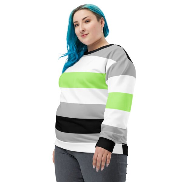Agender Flag LGBTQ Sweatshirt Unisex Size - Image 3