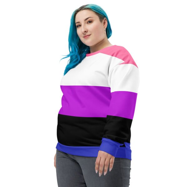 Genderfluid Flag LGBTQ Sweatshirt Unisex Size - Image 3
