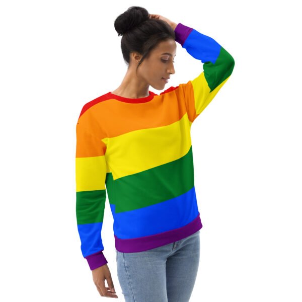 Rainbow Pride Flag LGBTQ Sweatshirt Unisex Size - Image 4