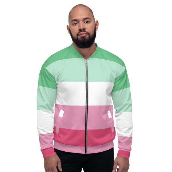 LGBTQ Pride FLags Unisex Bomber Jacket,Abrosexual Pride Flag