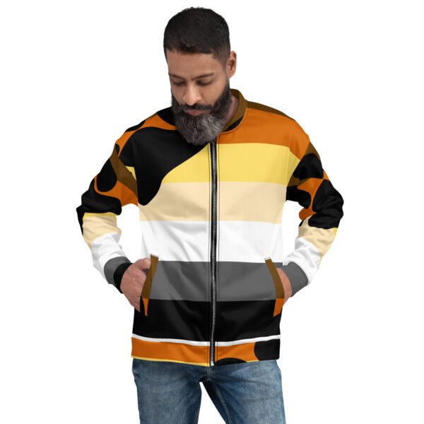 LGBTQ Pride FLags Unisex Bomber Jacket, Bear Pride Flag