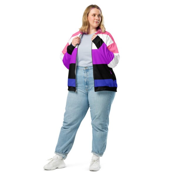 LGBTQ Pride FLags Unisex Bomber Jacket, Genderfluid Pride Fla