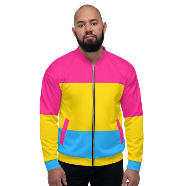 LGBTQ Pride FLags Unisex Bomber Jacket, Panasexual Pride Flag