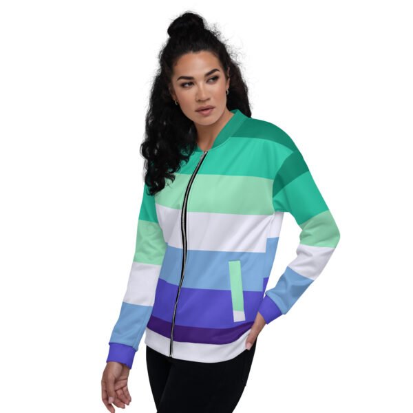 LGBTQ Pride FLags Unisex Bomber Jacket, Gay Pride Flag - Image 3