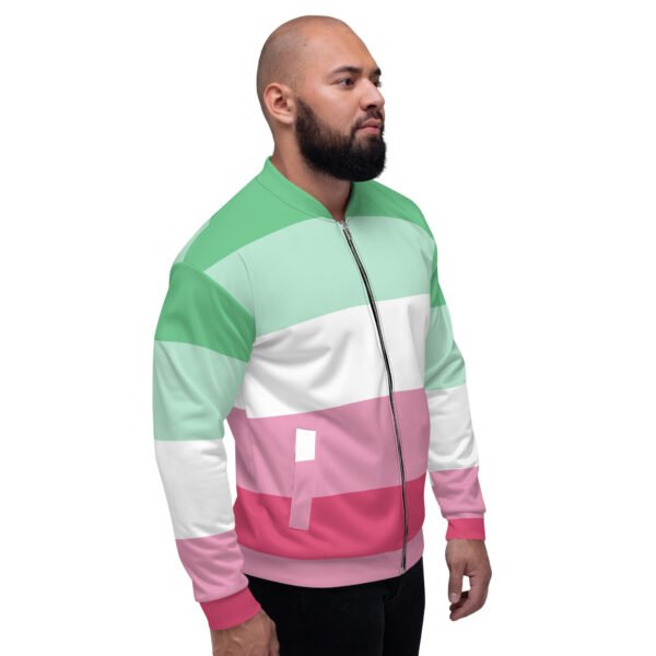 LGBTQ Pride FLags Unisex Bomber Jacket,Abrosexual Pride Flag - Image 4