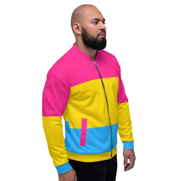 LGBTQ Pride FLags Unisex Bomber Jacket, Panasexual Pride Flag - Image 4