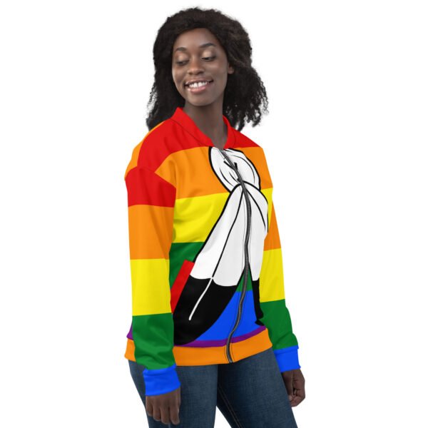 LGBTQ Pride FLags Unisex Bomber Jacket, Two Spirit Pride Flag - Image 4
