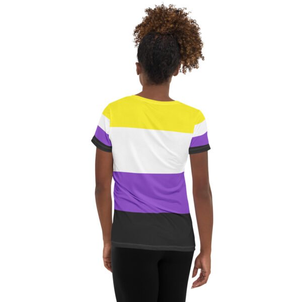 Non Binary Flag LGBTQ T-Shirt Women’s Size - Image 2