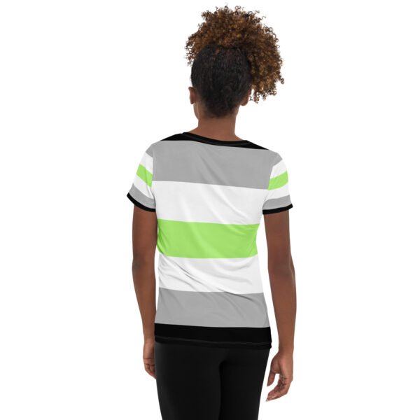 Agender Flag LGBTQ T-Shirt Women’s Size - Image 2