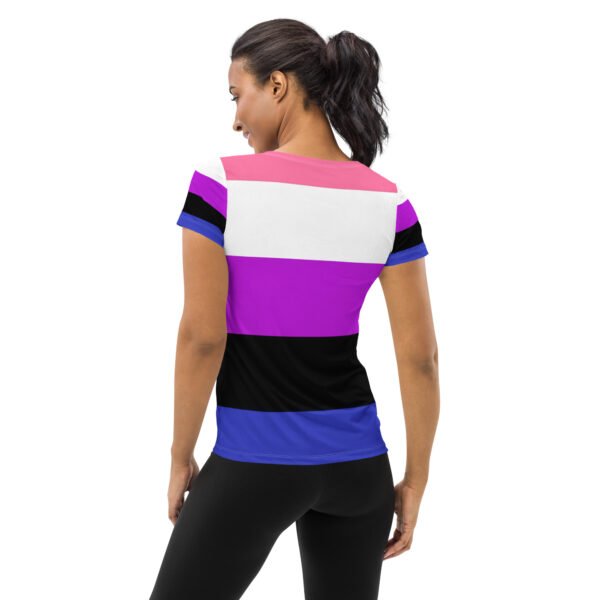 Genderfluid Flag LGBTQ T-Shirt Women’s Size - Image 2