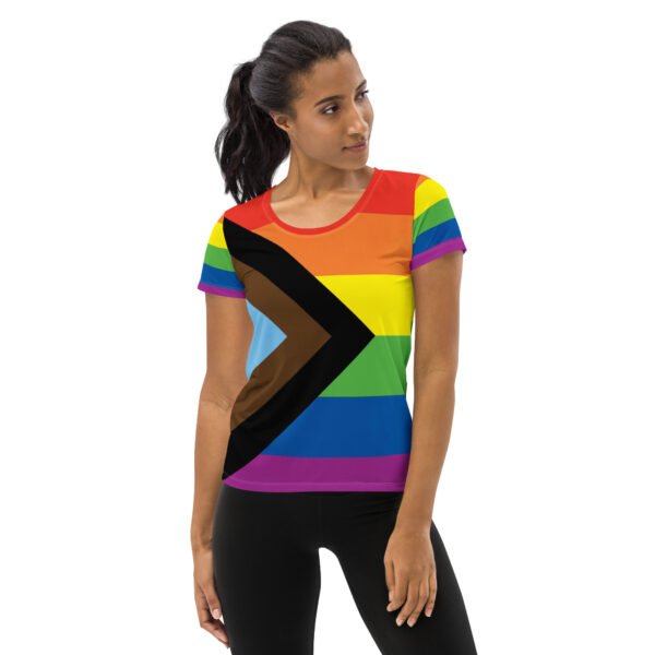 LGBTQ+Progress Flag LGBTQ T-Shirt Women’s Size