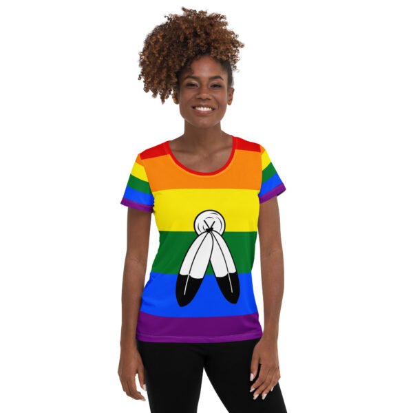 Two Spirit Flag LGBTQ T-Shirt Women’s Size - Image 2