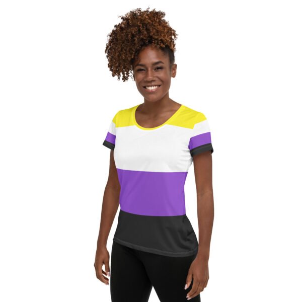 Non Binary Flag LGBTQ T-Shirt Women’s Size - Image 3