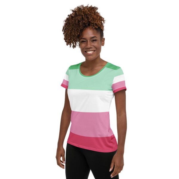 Abrosexual Flag LGBTQ T-Shirt Women’s Size - Image 3