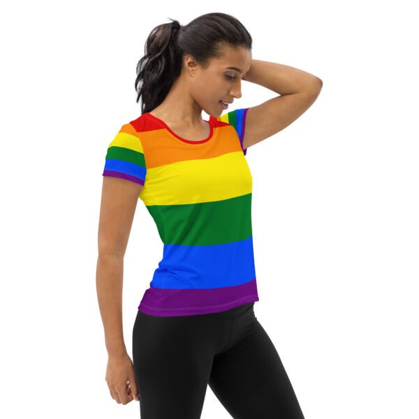 Rainbow  Pride Flag LGBTQ T-Shirt Women’s Size - Image 4
