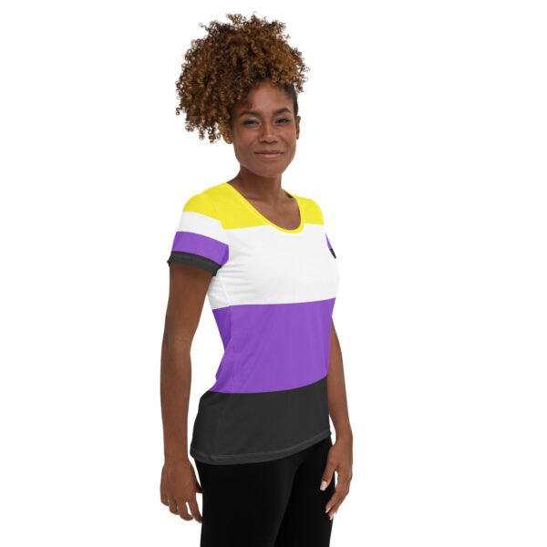 Non Binary Flag LGBTQ T-Shirt Women’s Size - Image 4