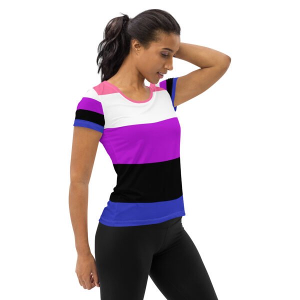 Genderfluid Flag LGBTQ T-Shirt Women’s Size - Image 4
