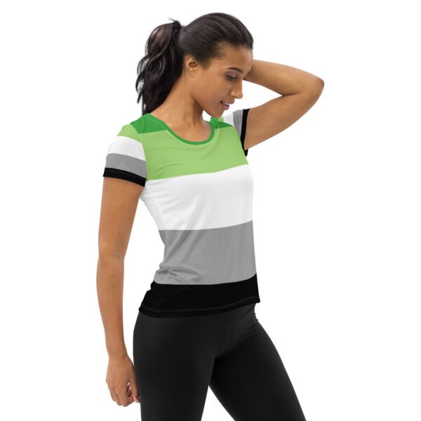 Aromantic Flag LGBTQ T-Shirt Women’s Size
