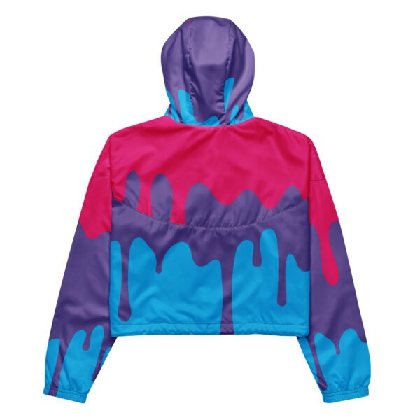 Androgyne Flag LGBTQ Crop Top Drip Hoodie Women’s Size - Image 2