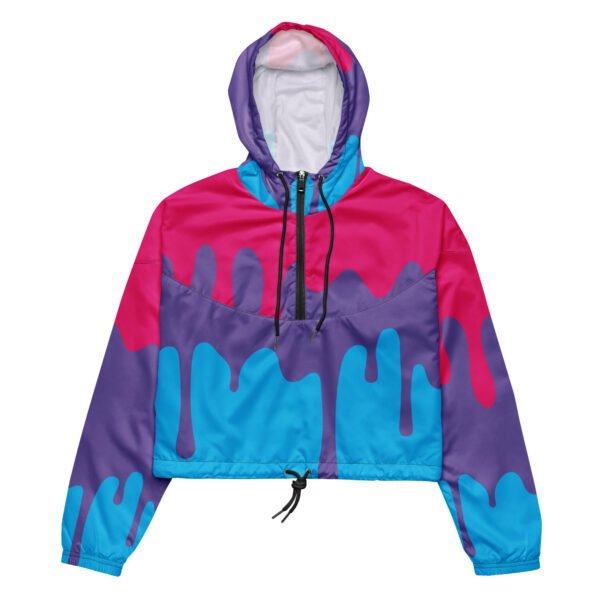 Androgyne Flag LGBTQ Crop Top Drip Hoodie Women’s Size