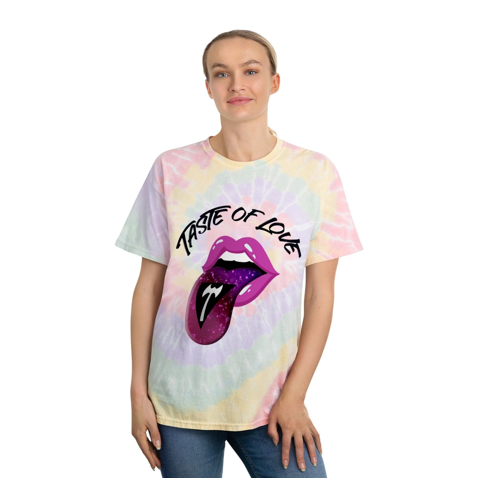 Labrys Lesbian Flag Tie-Dye Spiral T-Shirt Valentines Day Unisex Size - Taste Of Love - Image 4